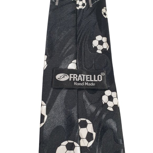 Fratello Mens Necktie Tie Soccer Game Designer Accessory Work Office Dad Gift - Picture 4 of 5
